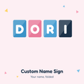 Custom Origami Name Sign by Dorigami