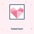 Folded Heart Wall Piece by Dorigami
