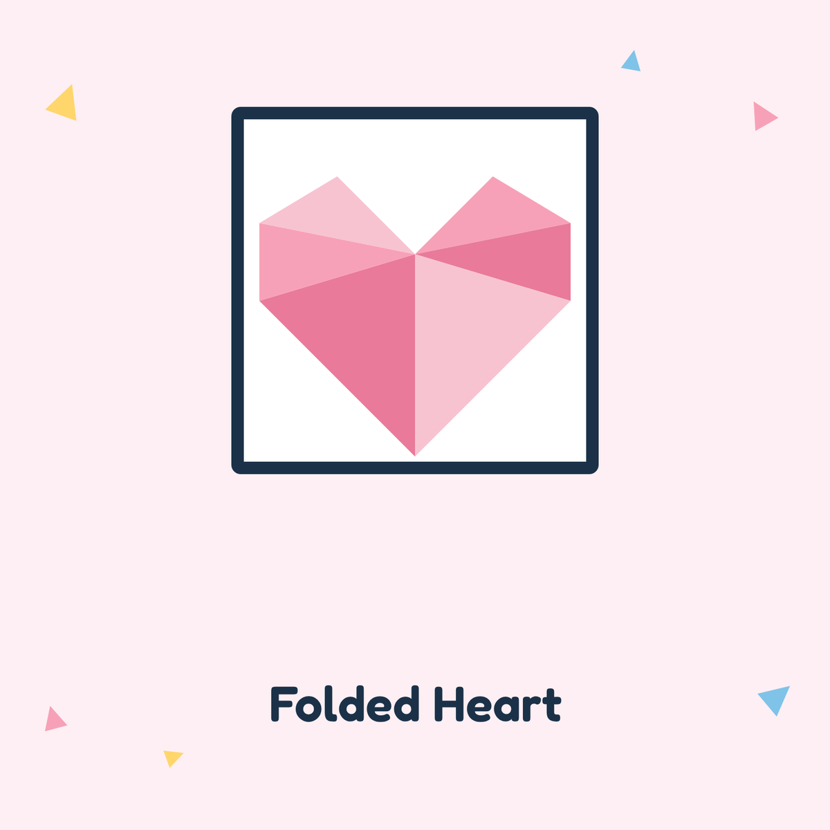 Folded Heart Wall Piece by Dorigami
