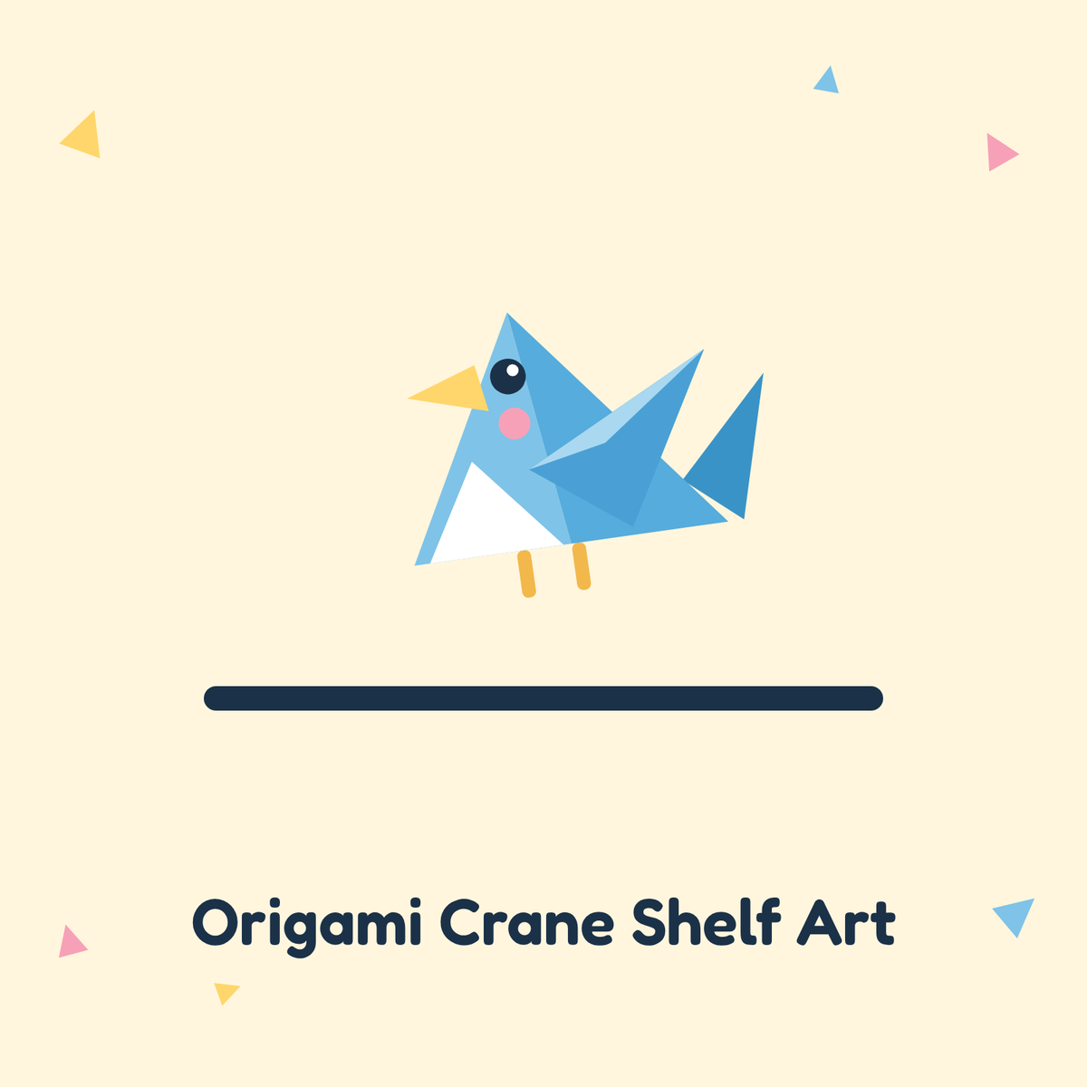 Origami Crane Shelf Art by Dorigami