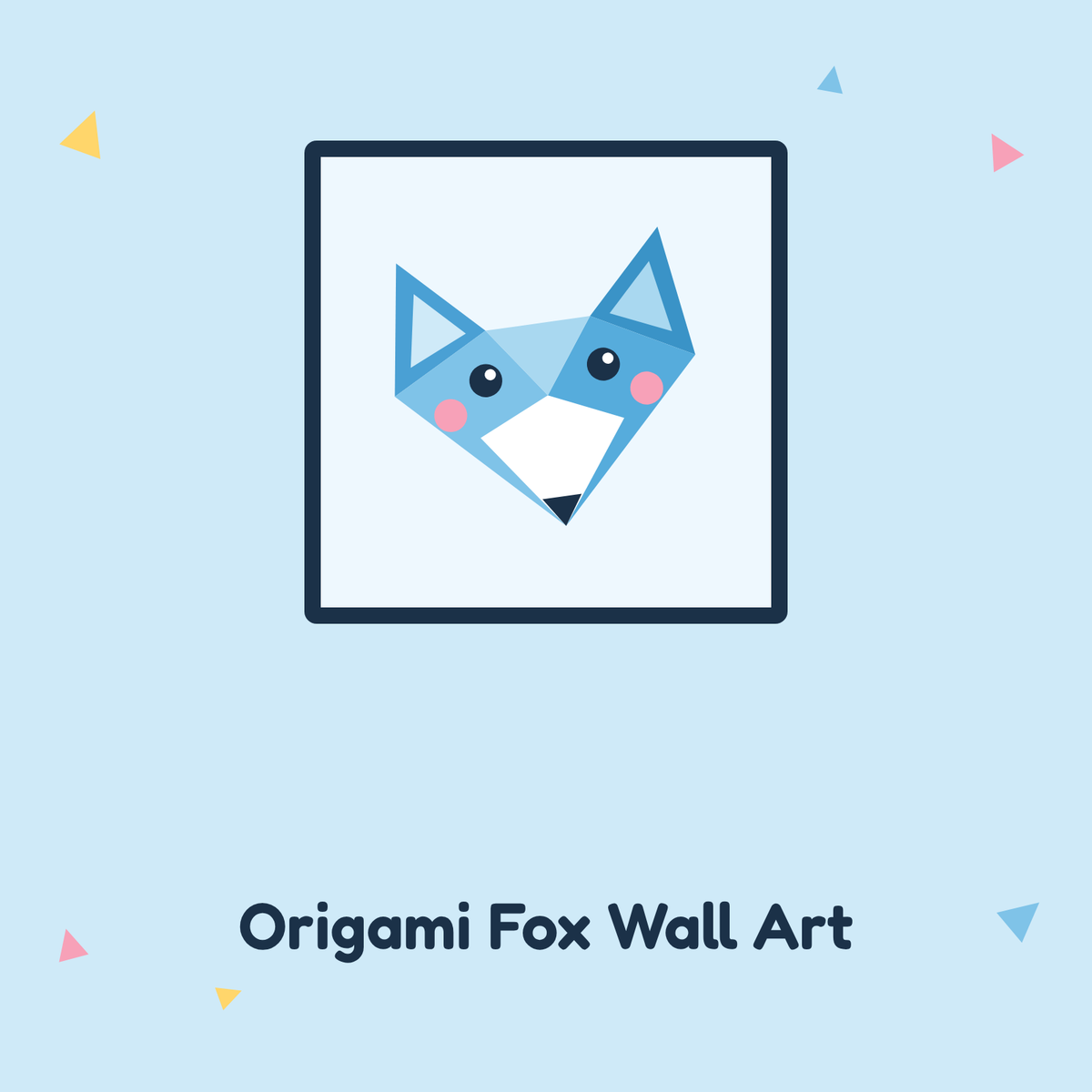 Origami Fox Wall Art by Dorigami